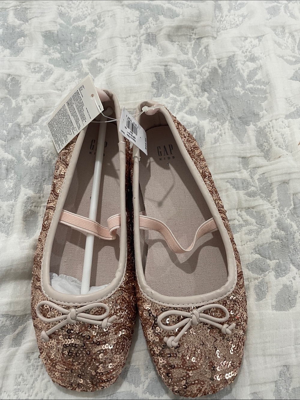 GAP Kids Rose Gold Sequin Ballet Flats